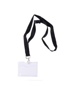   Azonosítókártya tartó, nyakba akasztható, biztonsági csattal, 90x56 mm,  APLI (LCA11744)