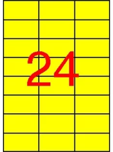   Etikett, 70x37 mm, színes, APLI, sárga, 2400 etikett/csomag, APLI