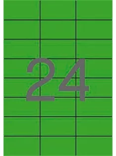   Etikett, 70x37 mm, színes, APLI, zöld, 2400 etikett/csomag, APLI