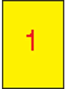   Etikett, 210x297 mm, színes, APLI, sárga, 100 etikett/csomag, APLI