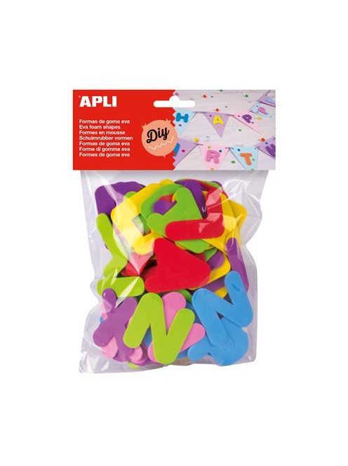 Moosgumi, betűk, APLI "Eva Sheets", vegyes színek (LCA13074)