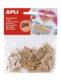 Csipesz, fa, 25x3 mm, APLI, natúr (LCA13478)