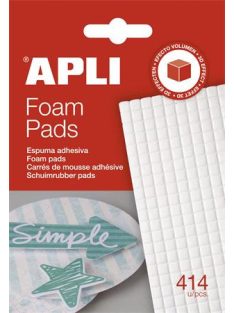   Ragasztó négyzetek, 414 db/csomag, kétoldalas, APLI (LCA13814)
