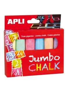   Aszfaltkréta, kerek, jumbo, APLI, 6 különböző szín (LCA14367)