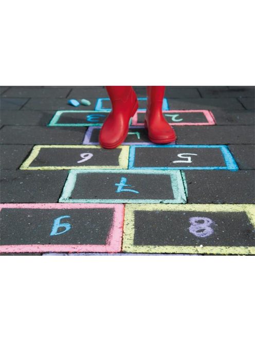 Aszfaltkréta, kerek, jumbo, APLI, 6 különböző szín (LCA14367)