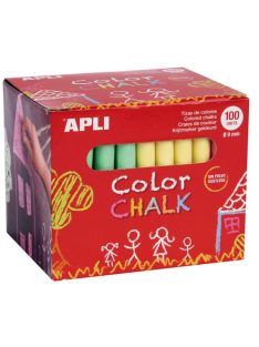   Táblakréta, kerek, 100 darabos, APLI, vegyes színek (LCA14575)