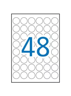   Etikett, 30 mm kör, poliészter, időjárásálló, fehér, APLI, 960 etikett/csomag, APLI