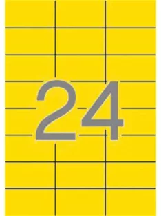   Etikett, 70x37 mm, színes, APLI, sárga, 480 etikett/csomag, APLI