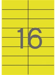   Etikett, 105x37 mm, színes, APLI, sárga, 320 etikett/csomag, APLI