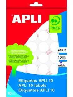   Etikett, 13 mm kör, kézzel írható, APLI, 770 etikett/csomag, APLI