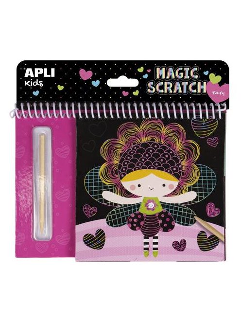 Varázsfüzet, APLI "Magic Scratch Fairies", tündér mintákkal (LCA16525)