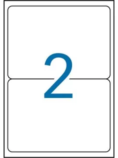  Etikett, 199,6x143,5 mm, poliészter, időjárásálló, kerekített sarkú, APLI, fehér, 40 etikett/csomag, APLI