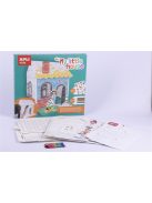 Színezhető karton babaház, matricákkal és zsírkrétákkal, APLI Kids "My little house" (LCA16716)