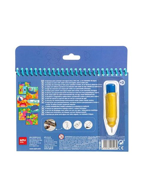 Színezőfüzet, vízbázisú, APLI "Aqua Fun" (LCA17148)