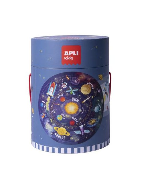 Puzzle, kör alakú, 48 darabos, APLI Kids "Circular Puzzle", csillagrendszer (LCA18200)