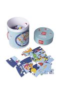 Puzzle, kör alakú, 48 darabos, APLI Kids "Circular Puzzle", világtérkép (LCA18201)