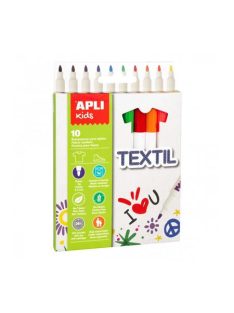   Textilfilc, 2,9 mm, APLI Kids "Markers Textil", 10 különböző szín (LCA18220)
