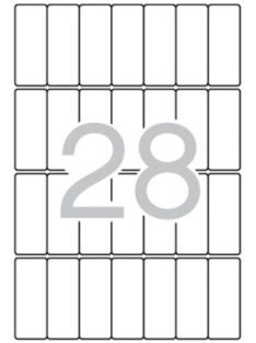   Etikett, 20x50 mm, kerekített sarkú, A5 hordozón, APLI, 420 etikett/csomag, APLI