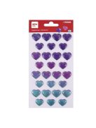 Matrica, domború, APLI Kids "Stickers", tündöklő szívek (LCA19306)