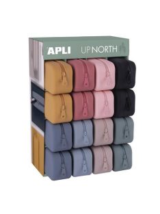   Tolltartó display, cipzáras, szilikon, APLI "Up North", vegyes színek (LCA19498)