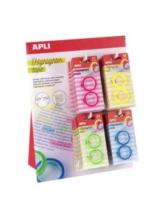   Szövegkiemelő szalag display, 32 db, APLI, különböző színekben (LCA19665)