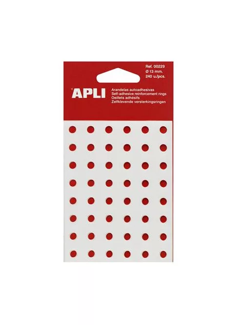 Lyukerősítő gyűrű, 13 mm átmérő, APLI, átlátszó (LCA229)