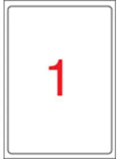   Etikett, univerzális, 199,6x289,1 mm, kerekített sarkú, APLI, 100 etikett/csomag, APLI