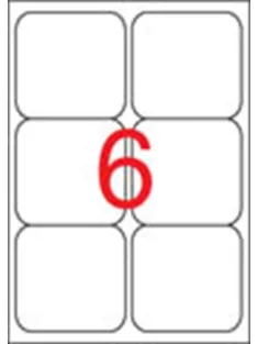  Etikett, univerzális, 99,1x93,1 mm, kerekített sarkú, APLI, 600 etikett/csomag, APLI