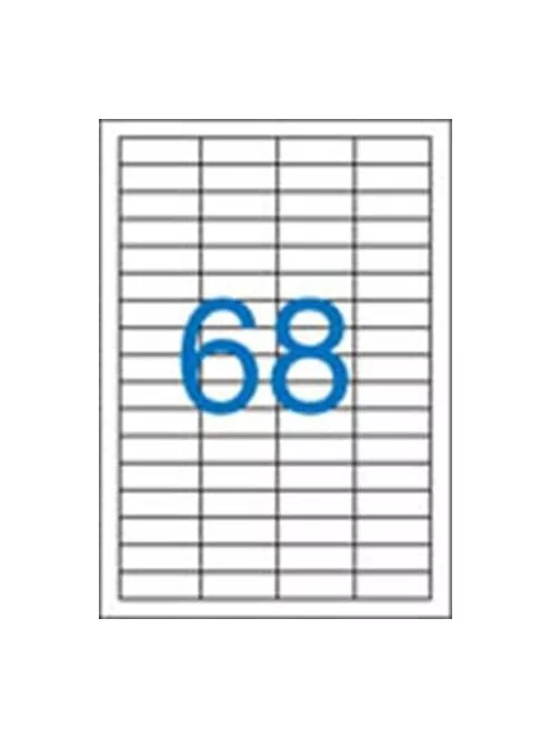 Etikett, univerzális, 48,5x16,9 mm, VICTORIA, 6800 etikett/csomag (LCV11365) (LCV11365)