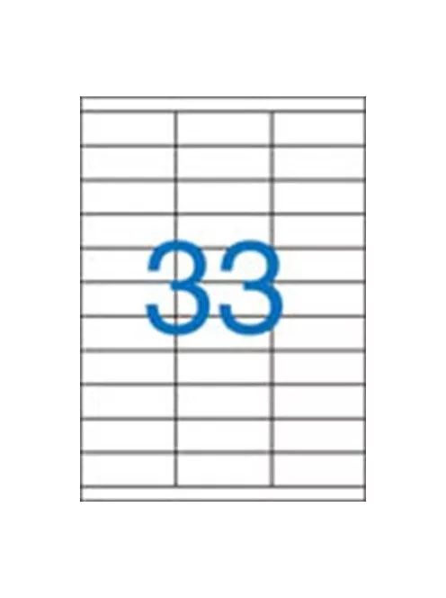 Etikett, univerzális, 70x25,4 mm, VICTORIA, 3300 etikett/csomag (LCV11379) (LCV11379)