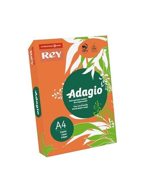 Másolópapír, színes, A4, 80 g, REY "Adagio", intenzív narancssárga (LIPAD48IN) (LIPAD48IN)