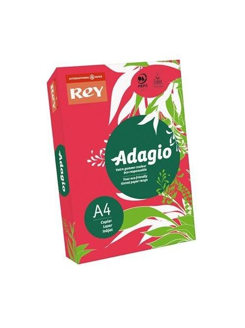 Másolópapír, színes, A4, 80 g, REY "Adagio", intenzív piros (LIPAD48IP) (LIPAD48IP)