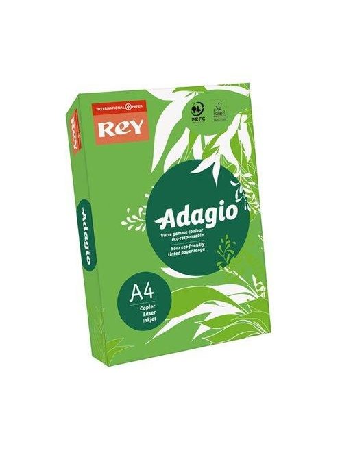 Másolópapír, színes, A4, 80 g, REY "Adagio", intenzív zöld (LIPAD48IZ) (LIPAD48IZ)