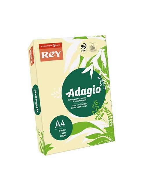Másolópapír, színes, A4, 80 g, REY "Adagio", pasztell sárga (LIPAD48PS)
