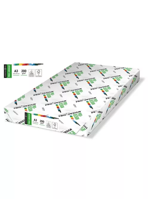 Fénymásolópapír , digitális, A3, 200 g, PRO-DESIGN office (LIPPD3200)