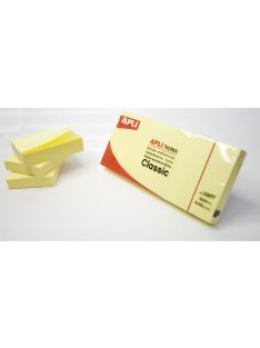   Öntapadó jegyzettömb, 40x50 mm, 3x100 lap, APLI "Classic", sárga (LNP10977)