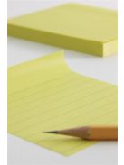 Öntapadó jegyzettömb, vonalas, 100x150 mm, 100 lap, APLI "Classic", sárga (LNP13370)