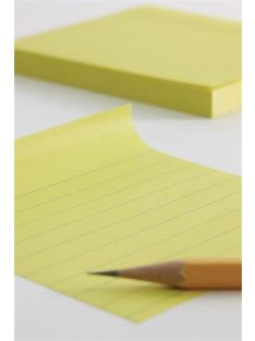   Öntapadó jegyzettömb, vonalas, 100x150 mm, 100 lap, APLI "Classic", sárga (LNP13370)