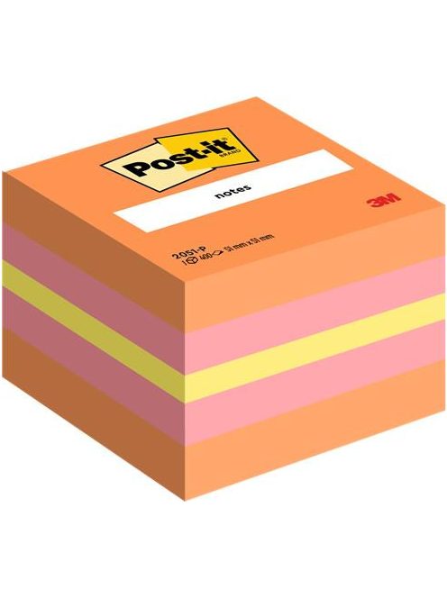 Öntapadó jegyzettömb, 51x51 mm, 400 lap, 3M POSTIT, pink (LP2051P)