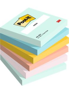   Öntapadó jegyzettömb, 76x76 mm, 6x100 lap, 3M POSTIT "Beachside", vegyes színek (LP6546BEA)