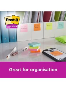  Öntapadó jegyzettömb, 76x76 mm, 6x90 lap, 3M POSTIT "Super Sticky Soulful", vegyes színek (LP6546SSOUL)
