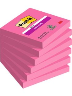   Öntapadó jegyzettömb, 76x76 mm, 6x90 lap, 3M POSTIT "Super Sticky", pink (LP6546SSPNK6)