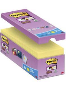   Öntapadó jegyzettömb csomag, 76x76 mm, 16x90 lap, 3M POSTIT "Super Sticky", kanárisárga (LP654P16CS)