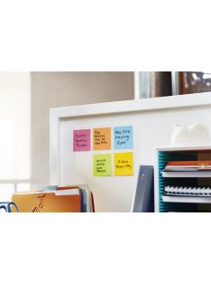   Öntapadó jegyzettömb, 76x76 mm, 12x90 lap, 3M POSTIT "Super Sticky", ultra sárga (LP654S12)