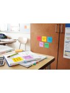 Öntapadó jegyzettömb, 76x127 mm, 5x90 lap, 3M POSTIT "Super Sticky Boots", vegyes színek (LP6555SSBO)