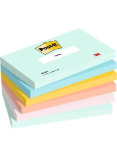   Öntapadó jegyzettömb, 76x127 mm, 6x100 lap, 3M POSTIT "Beachside", vegyes színek (LP6556BEA)