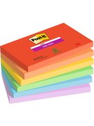 Öntapadó jegyzettömb, 76x127 mm, 6x90 lap, 3M POSTIT "Super Sticky Playful", vegyes színek (LP6556SSPLA)