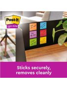 Öntapadó jegyzettömb, 76x127 mm, 6x90 lap, 3M POSTIT "Super Sticky Playful", vegyes színek (LP6556SSPLA)