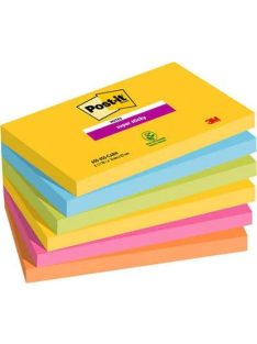   Öntapadó jegyzettömb, 76x127 mm, 6x90 lap, 3M POSTIT, "Super Sticky", Carnival (LP6556SSR)