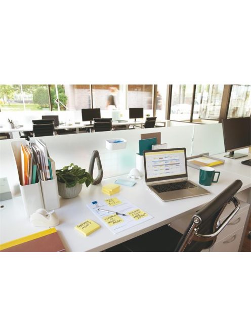 Öntapadó jegyzettömb, 51x76 mm, 12x100 lap, 3M POSTIT, kanári sárga (LP656CY)